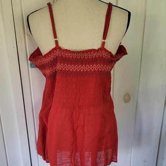 Lane Bryant Smocked Bodice Babydoll Tank Size 16 - Picture 6 of 10